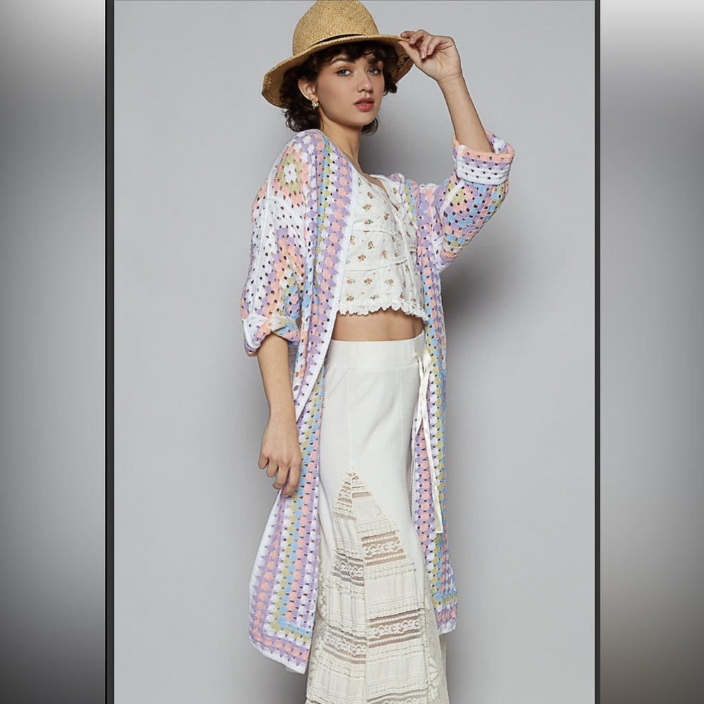 POL Multicolor Crochet Cardigan - Picture 3 of 4